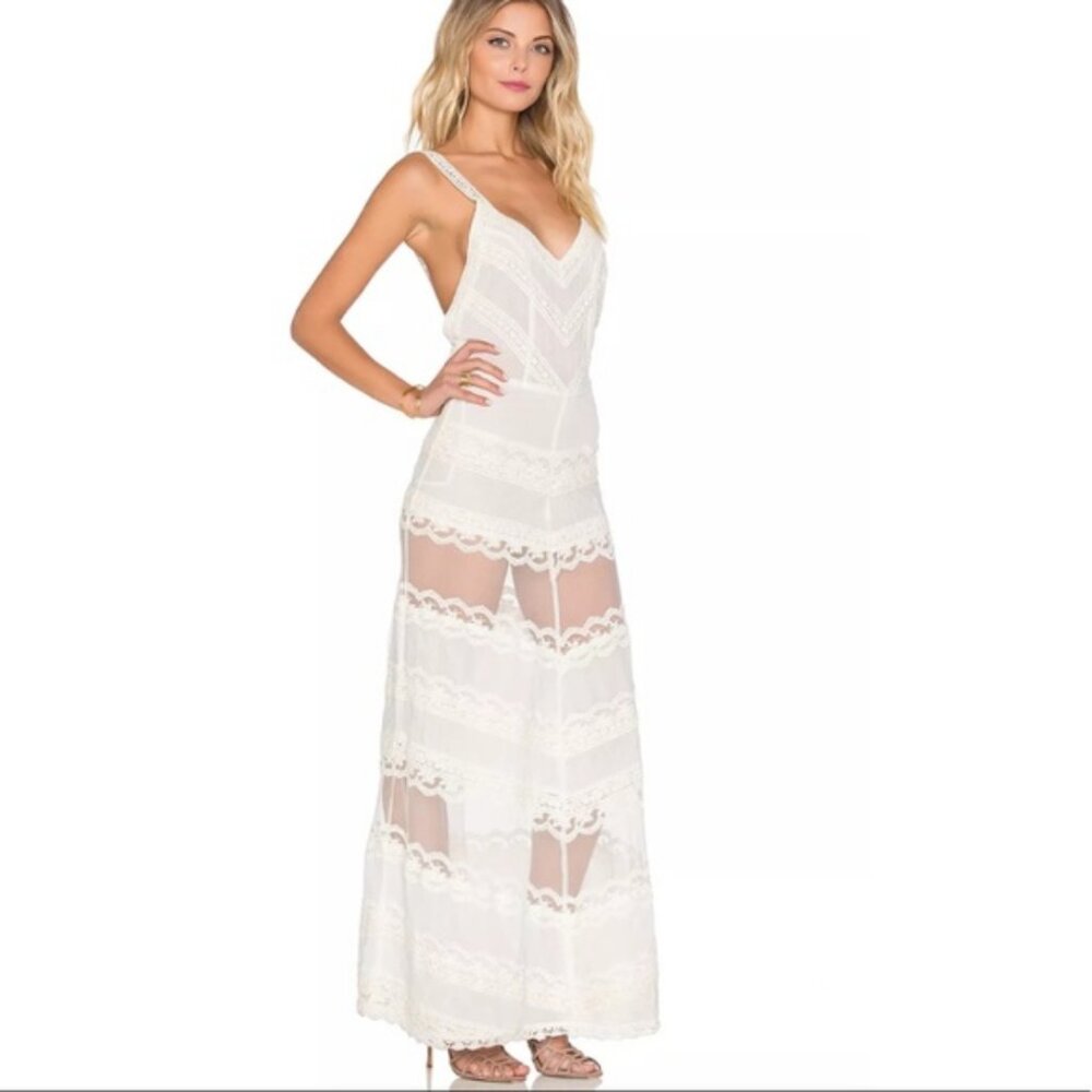 Tularosa Ana Sheer Lace Embroidered Maxi Dress - Picture 5 of 9
